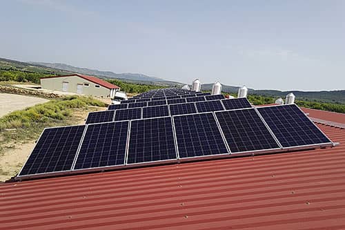 ejemplo de autoconsumo con energía solar en una granja